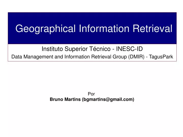 geographical information retrieval