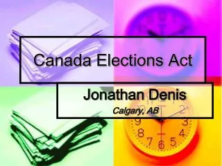Canada Elections Act