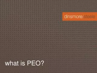 what is PEO?
