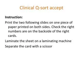 Clinical Q-sort accept