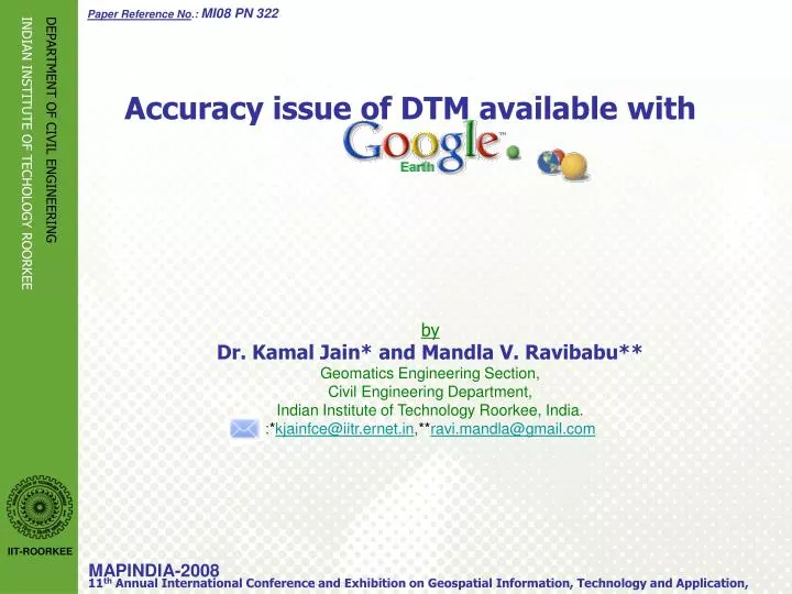 accuracy issue of dtm available with