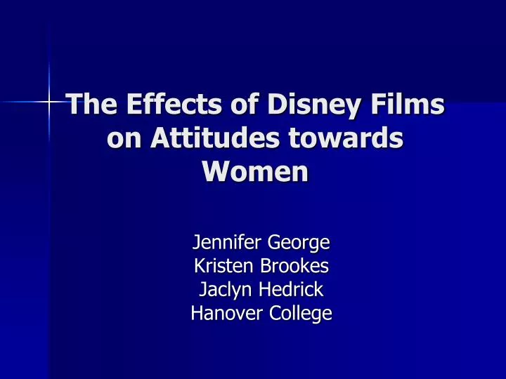 the effects of disney films on attitudes towards women