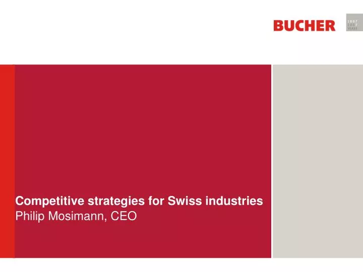 competitive strategies for swiss industries philip mosimann ceo