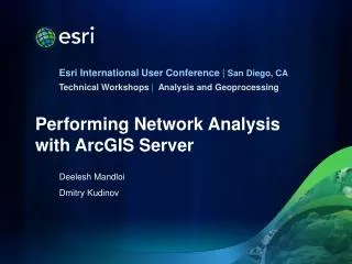 Performing Network Analysis with ArcGIS Server