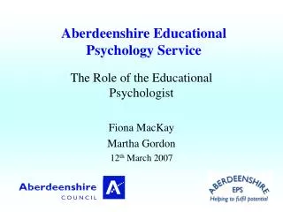 Aberdeenshire Educational Psychology Service