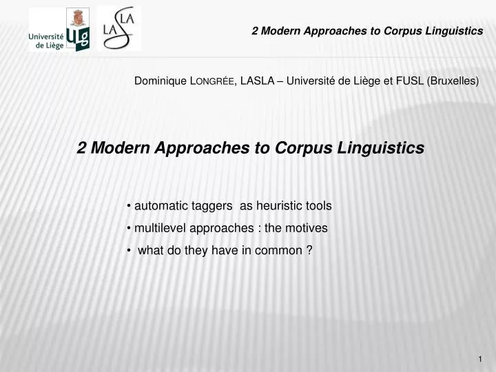 2 modern approaches to corpus linguistics