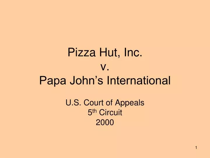 pizza hut inc v papa john s international