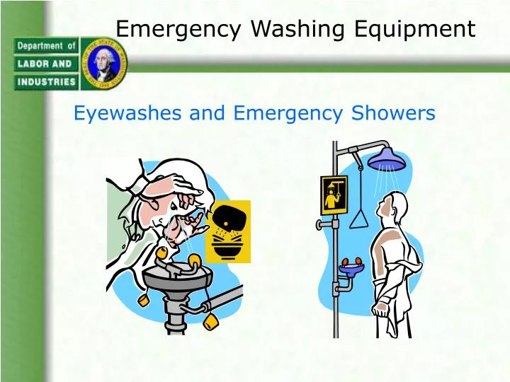 emergency washing equipment