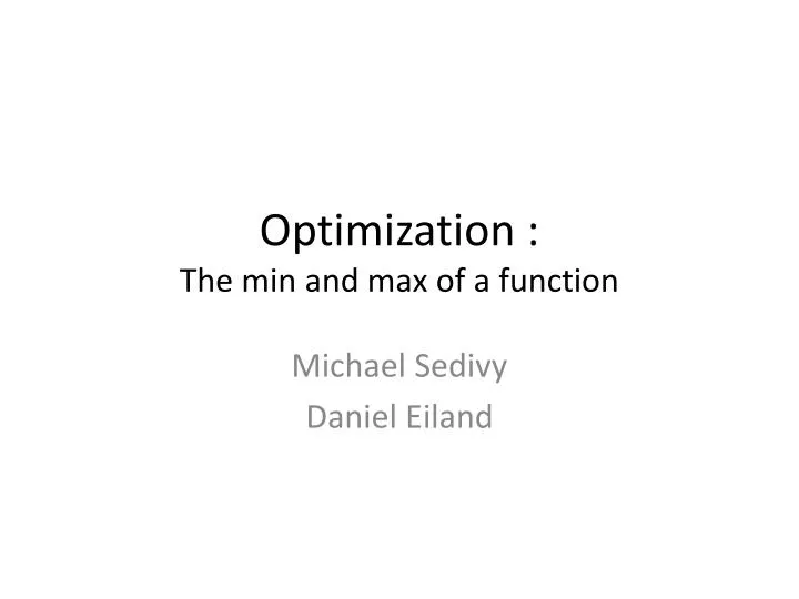 ppt-optimization-the-min-and-max-of-a-function-powerpoint