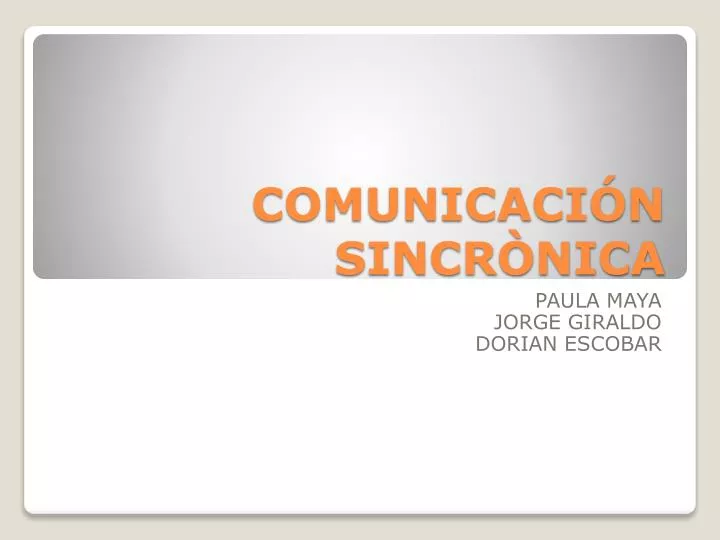 comunicaci n sincr nica