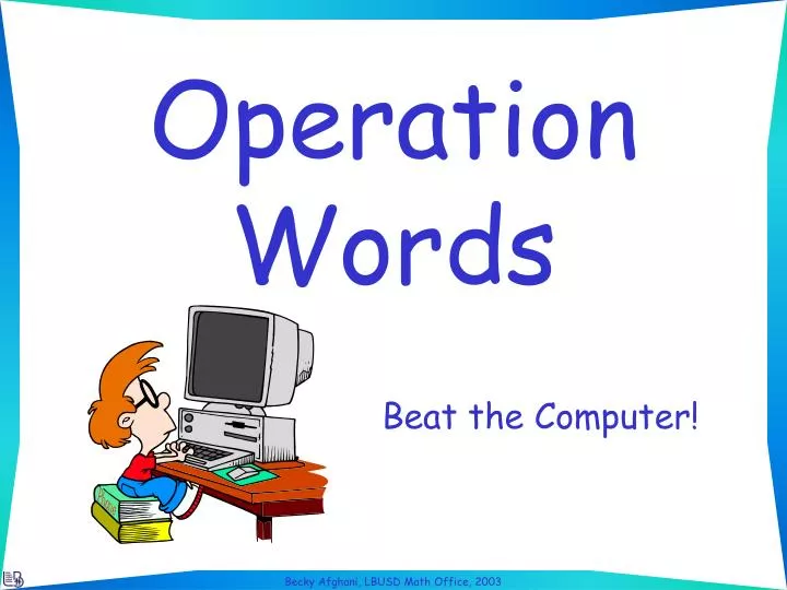 operation words