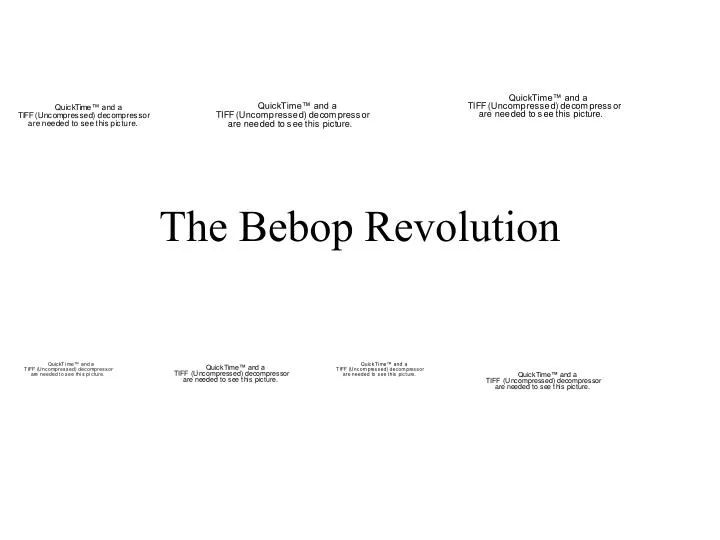 the bebop revolution