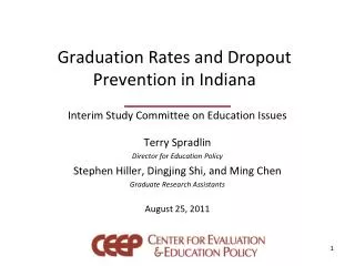 Graduation Rates and Dropout Prevention in Indiana
