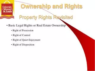 Property Rights Revisited