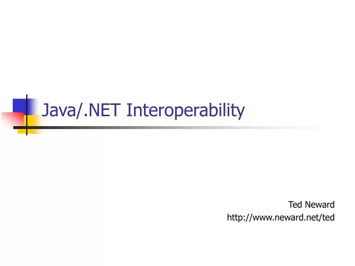 java net interoperability
