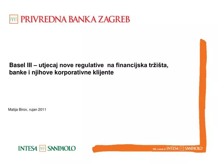 basel iii utjecaj nove regulative na financijska tr i ta banke i njihove korporativne klijente