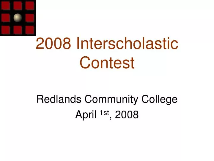 2008 interscholastic contest