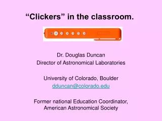“Clickers” in the classroom.