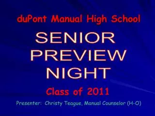 duPont Manual High School