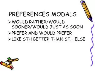 PREFERENCES MODALS