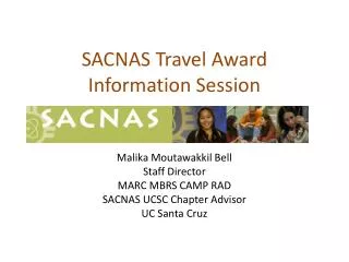 SACNAS Travel Award Information Session