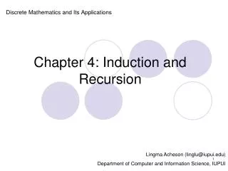 Chapter 4: Induction and Recursion
