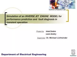 Simulation of an INVERSE JET ENGINE MODEL for performance prediction and fault diagnosis in transient operation