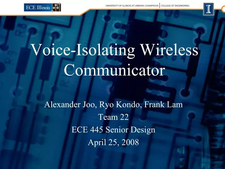 voice isolating wireless communicator