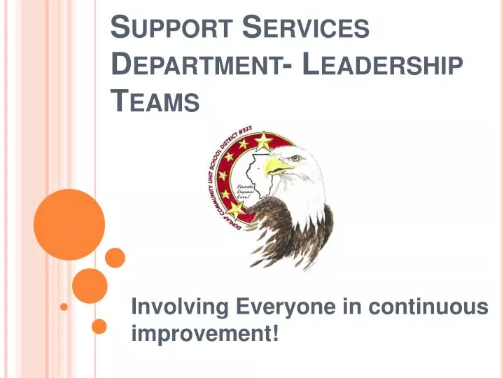 support services department leadership teams