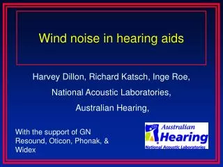 Wind noise in hearing aids