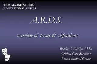 A.R.D.S. a review of terms &amp; definitions
