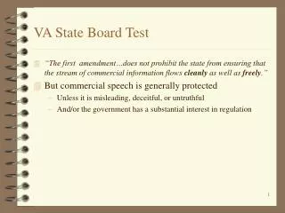 VA State Board Test