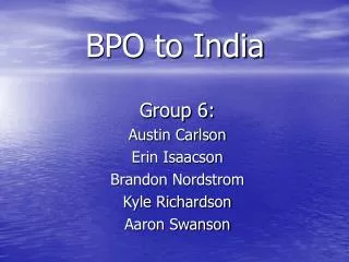 BPO to India