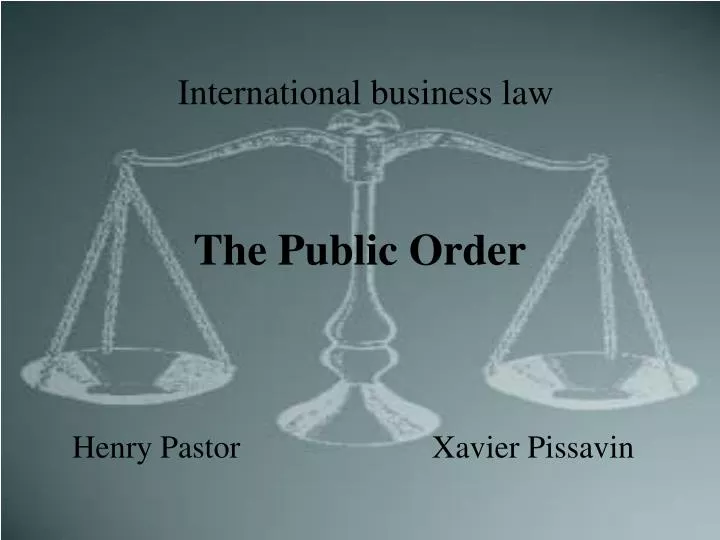 the public order