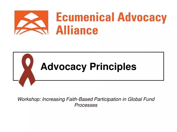 advocacy principles