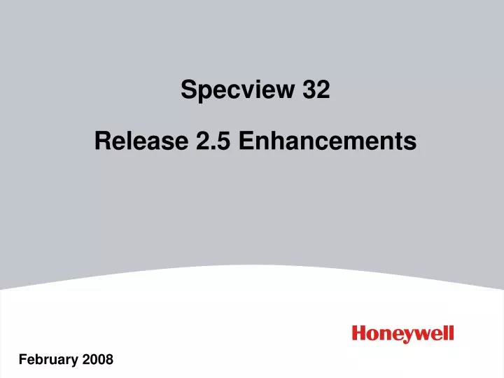 specview 32 release 2 5 enhancements