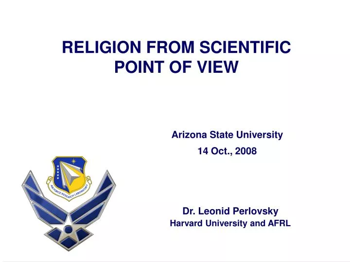 religion from scientific point of view