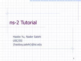 ns-2 Tutorial