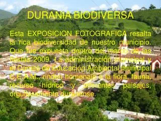 DURANIA BIODIVERSA