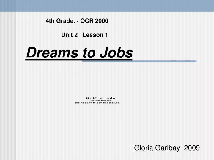 4th grade ocr 2000 unit 2 lesson 1