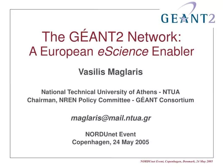 the g ant2 network a european escience enabler