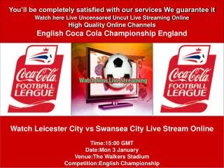LEICESTER CITY vs SWANSEA CITY LIVE STREAM ONLINE TV SHOW