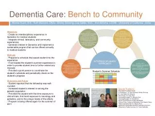 Dementia Care: Bench to Community