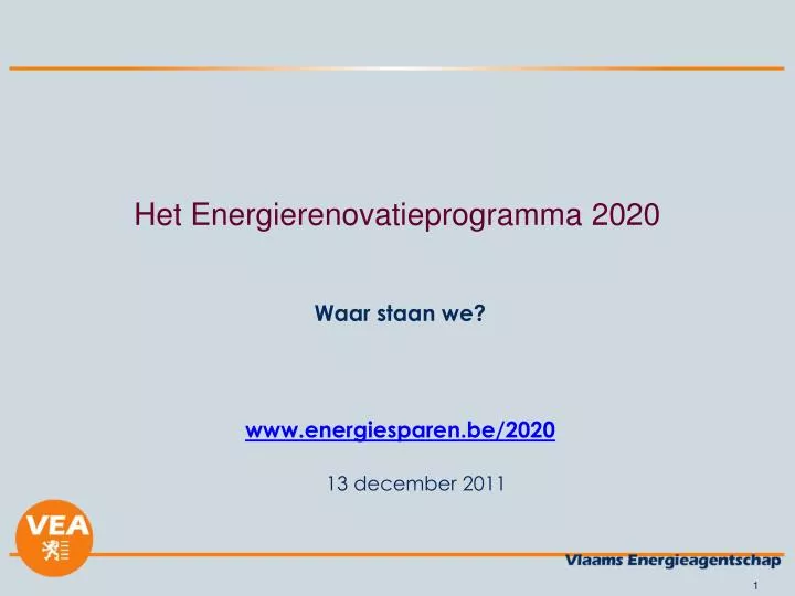 het energierenovatieprogramma 2020