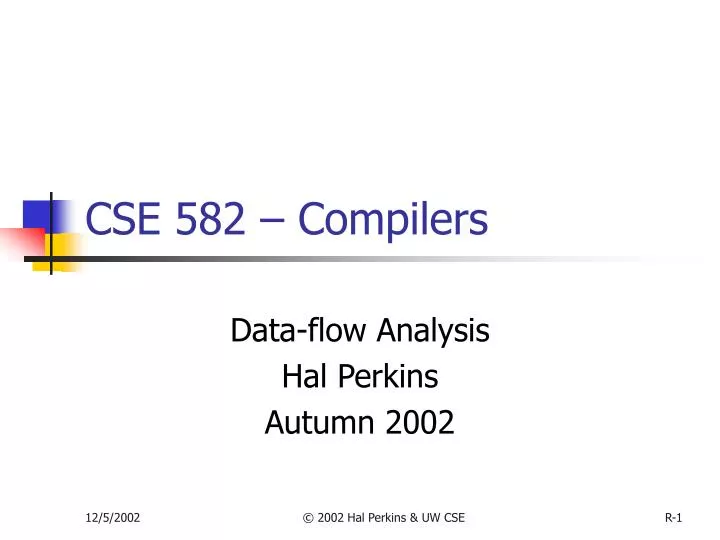 cse 582 compilers