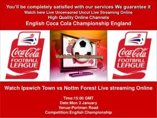 IPSWICH TOWN vs NOTTM FOREST LIVE STREAM ONLINE TV SHOW