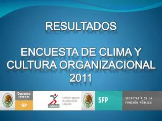 RESULTADOS ENCUESTA DE CLIMA Y CULTURA ORGANIZACIONAL 2011