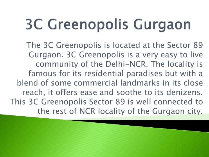 3c greenopolis gurgaon