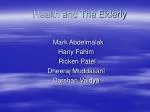 Health and The Elderly