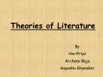 Theories of Literature - slide 1
